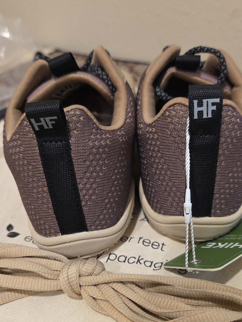 HF Beige Mesh Athletic Sneakers Womens Size 8.5 - Picture 5 of 9
